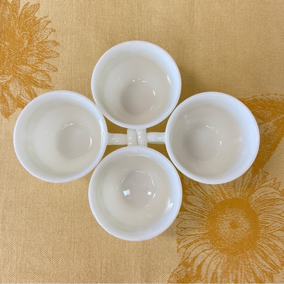 Vintage Pyrex Summer Impressions Cups with Corelle Saucers - 4 Sets - Picture 5 of 13